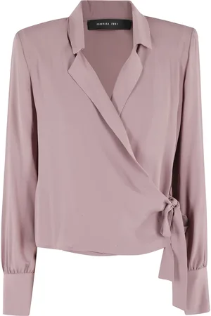 FEDERICA TOSI Blouses, female, , 2XS, Crossed Crepe de Chine Blouse