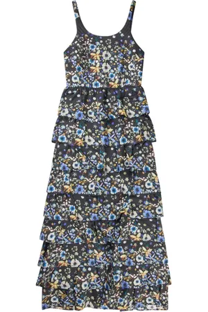 Munthe Layered Floral Print Silk Dress