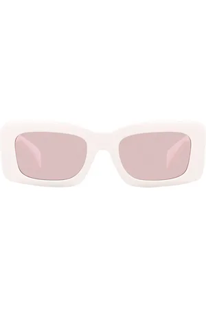 VERSACE Rectangular Sunglasses with Pink Lenses