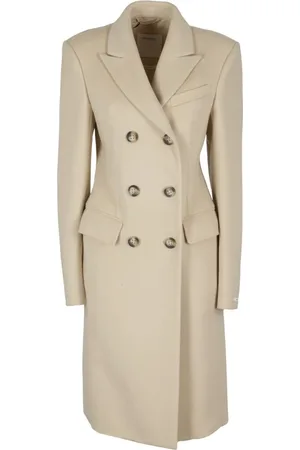 Sportmax Double-Breasted Coats, female, , S, Beige Morgana Coat