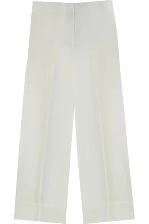 Incotex Wide Trousers, female, , XS, Regular Fit Lyocell Linen Twill Trousers
