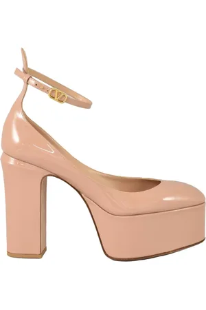 VALENTINO GARAVANI Leather Decolletè Heels with Ankle Strap