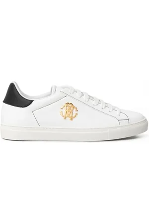 Roberto Cavalli Sneakers, male, , 11 UK, Leather Sneaker with RC Logo