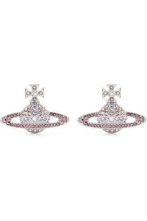 Vivienne Westwood Earrings, female, , ONE SIZE, Platinum Vintage Rose Earrings