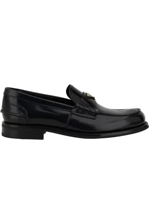 Prada Triangle Plaque Loafers