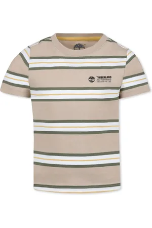 Timberland T-Shirts, unisex, , 16 Y, Striped Cotton T-Shirt with Logo