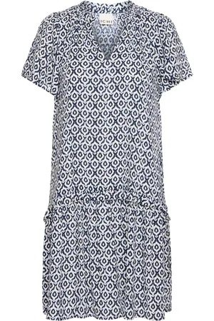 Ichi Short Dresses, female, , M, Feminine Dress with Open Back