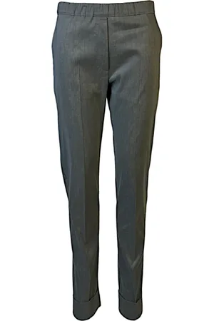 D.EXTERIOR Slim-fit Trousers, female, , L, Grey Cigarette Style Trousers