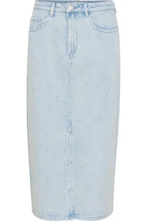 Soaked in Luxury Slim-Fit Denim Skirt Medium