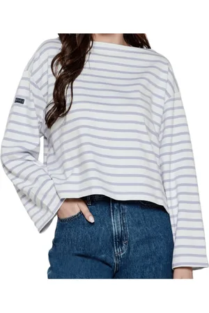 Ralph Lauren Long Sleeve Tops, female, , L, Womens Clothing Sweatshirts Bianco/lavanda Ss25