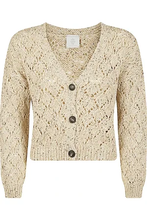 ELEVENTY Metallic Cardigan with Lurex Thread