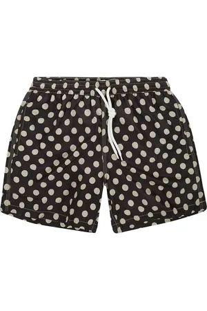 MASSIMO ALBA Beachwear, male, , S, Swim Trunks with White Polka Dots