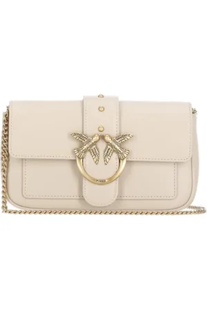 Pinko Leather shoulder bag with chain