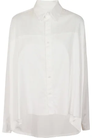 YOHJI YAMAMOTO Shirts, female, , M, Asymmetric Cotton Shirt Buttoned