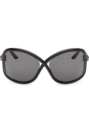 Tom Ford Sunglasses, unisex, , 68 MM, Butterfly Style Sunglasses with Grey Lenses