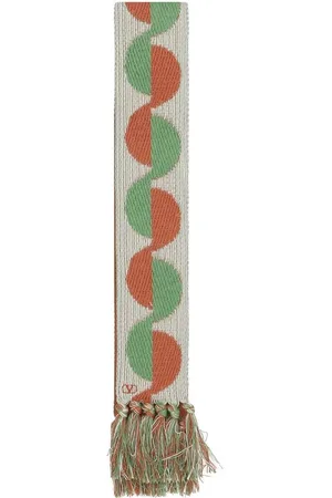 VALENTINO GARAVANI Geometric Jacquard Cotton Scarf
