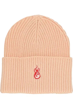 Vision Of Super Flames Logo Beanie Peach Hat