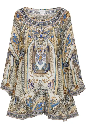 Camilla Frill A-line Dress Mosaic Style