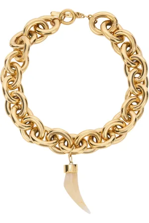 Roberto Cavalli Necklaces, female, , ONE SIZE, Fang Charm Necklace Gold Finish Pendant