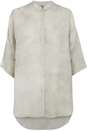 Cortana Blouses, female, , M, Salome, ash-tinted silk shirt