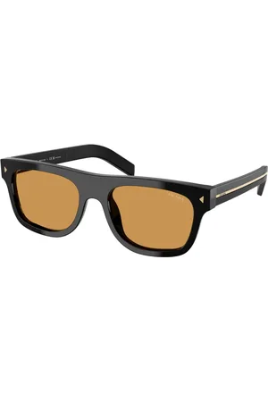 Prada Sunglasses, male, , 55 MM, Stylish Sunglasses in Gold Frame