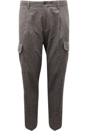 Briglia 1949 Slim-fit Trousers, male, , 2XL, Cashmere cargo trousers in grey