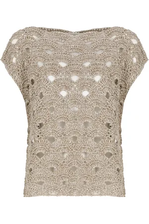 ANTONELLI Round-neck Knitwear, female, , XS, Linen Cotton Sleeveless Jumper