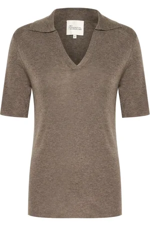 My Essential Wardrobe Melange Polo Blouse Jumper