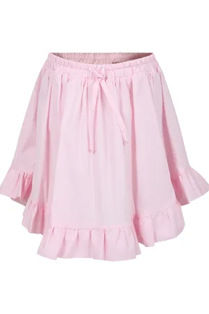 Msgm Skirts, female, , 10 Y, Ruffle Skirt with Logo Embroidery