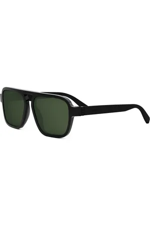 Bvlgari Sunglasses, unisex, , 56 MM, Rectangular Sunglasses with Green Lenses
