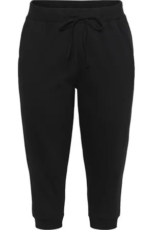Kaffe Cropped Trousers, female, , L, Deep Capri Trousers with Elastic Waist