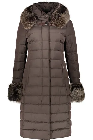 MOORER Parkas, female, , XS, Faux Fur Hooded Down Jacket
