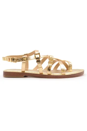 Michael Kors Golden Flat Sandals with Metallic Details