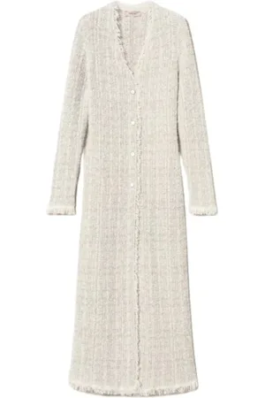 Twin-Set Long Knitwear, female, , L, Long Knit Cardigan with Lurex® Jacquard