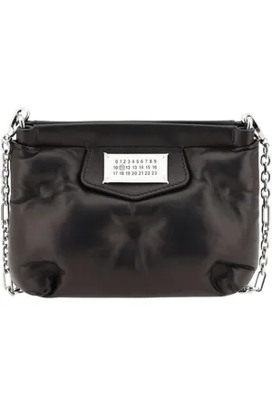 Maison Margiela Clutches, female, , ONE SIZE, Quilted Leather Pouch Bag with Chain