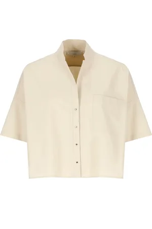 ANTONELLI Shirts, female, , S, Cotton Shirt with Collar and Short Sleeves