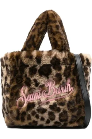 MC2 SAINT BARTH Handbags, female, , ONE SIZE, Faux Fur Crossbody Bag with Embroidered Logo