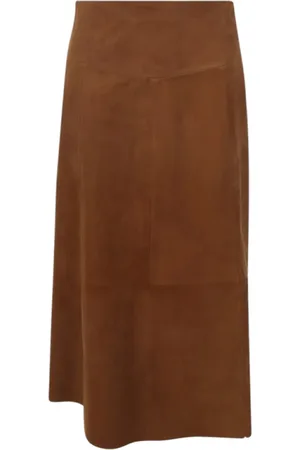 JcSophie Midi Skirts, female, , M, Gazelle Leather Skirt Midi Flared
