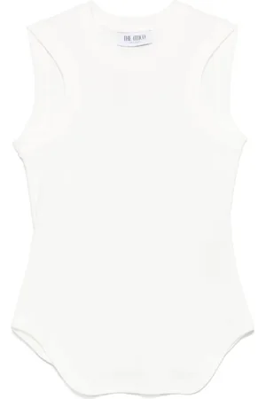 The Attico Sleeveless Tops, female, , 3XS, Embroidered Logo Sleeveless Top