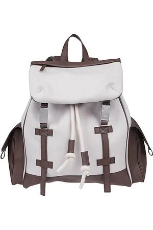 ELEVENTY Cotton and Leather Backpack