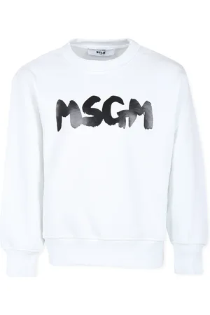 Msgm Sweatshirts, unisex, , 4 Y, Round Neck Sweatshirt with Logo