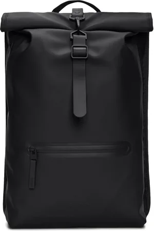 Rains Backpacks, male, , ONE SIZE, Rolltop Backpack with Snap Buckle Closure
