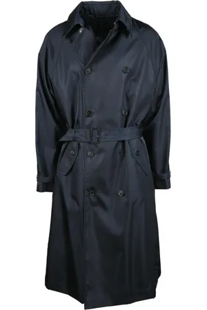 Prada Trench Coats, male, , L, Classic Trench Coat with Raglan Sleeves