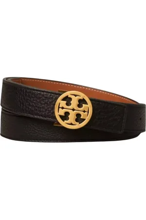Tory Burch Belts, female, , S, Reversible Leather Belt with Gold Buckle