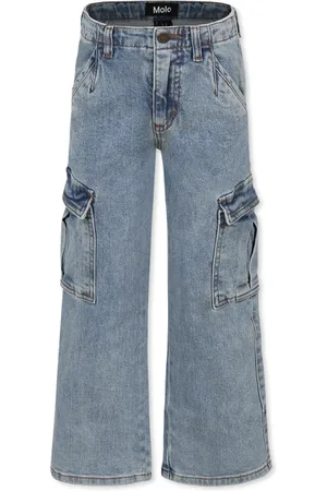 Molo Denim Cargo Jeans with Adjustable Waist