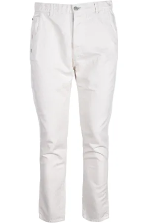 D.A. Daniele Alessandrini Grey Cotton Linen Trousers
