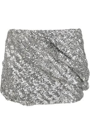 The Attico Silver Mini Skirt for Women