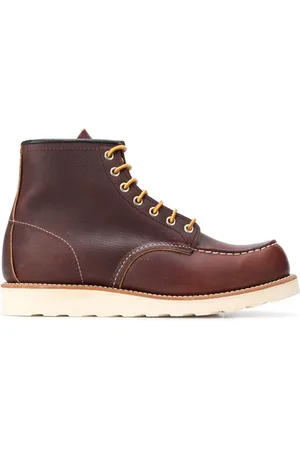 Red Wing Leather Lace-Up Flat Boots