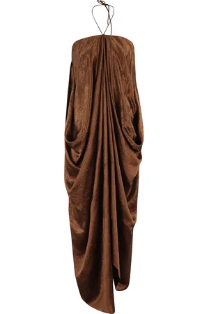 Herskind Maxi Dresses, female, , XS, Draped Toffee Satin Dress