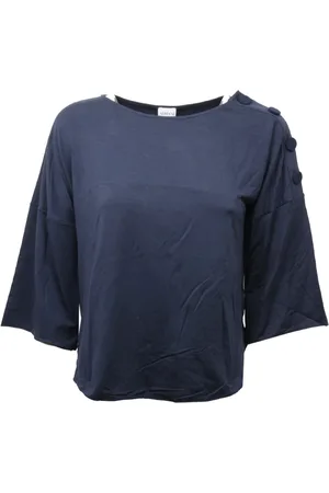 Emporio Armani Blouses, female, , 2XS, Navy 3/4 Sleeve Top
